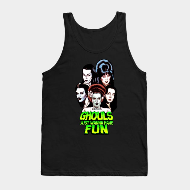 Ghouls Just Wanna Have Fun - Halloween icons Tank Top by Ildegran-tees
